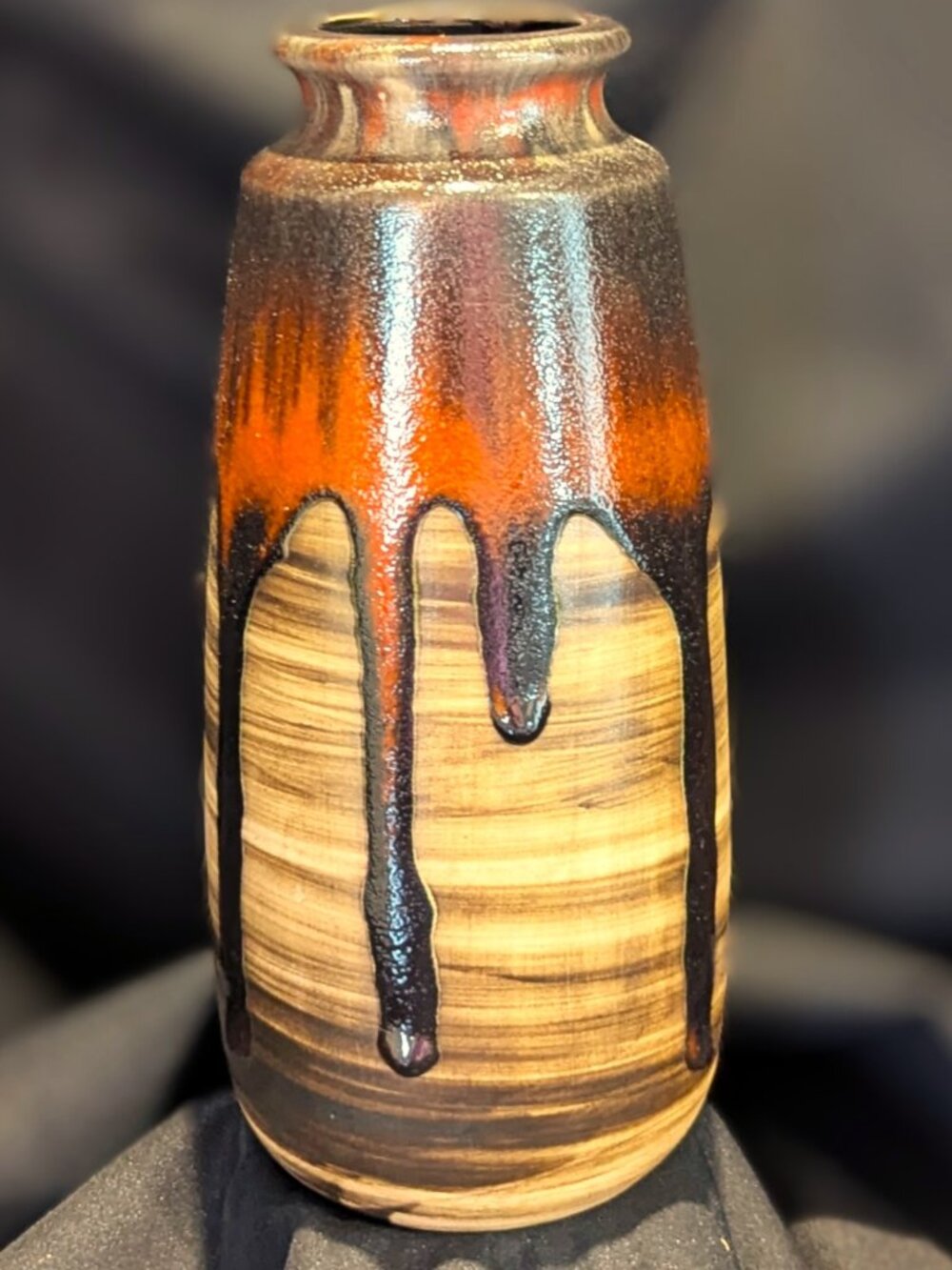 Magnifique vase en faïence de Beauce,